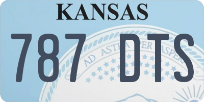 KS license plate 787DTS