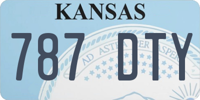 KS license plate 787DTY