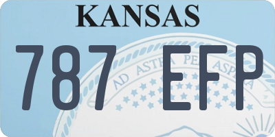 KS license plate 787EFP