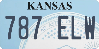 KS license plate 787ELW