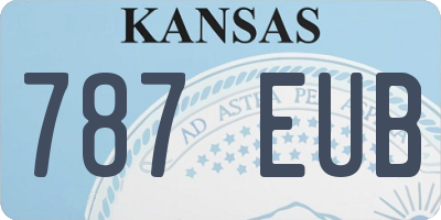 KS license plate 787EUB