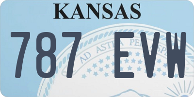 KS license plate 787EVW