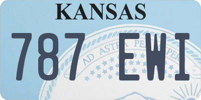 KS license plate 787EWI