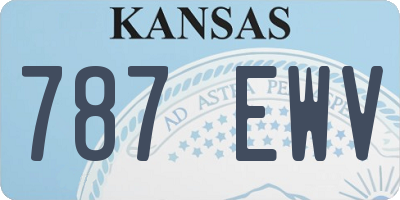 KS license plate 787EWV