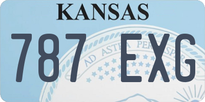 KS license plate 787EXG