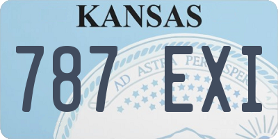 KS license plate 787EXI