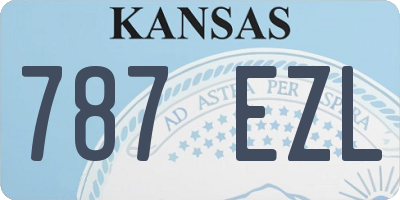 KS license plate 787EZL