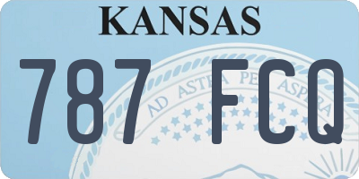 KS license plate 787FCQ