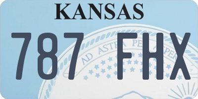 KS license plate 787FHX