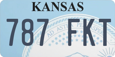 KS license plate 787FKT