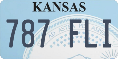 KS license plate 787FLI