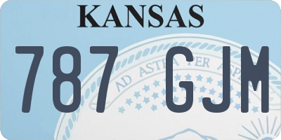 KS license plate 787GJM