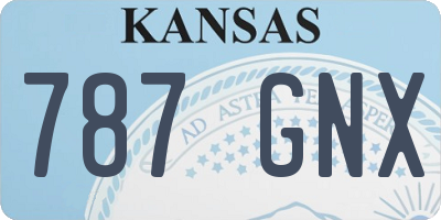 KS license plate 787GNX