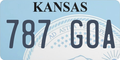 KS license plate 787GOA