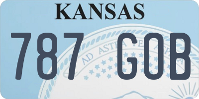KS license plate 787GOB