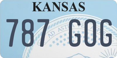 KS license plate 787GOG