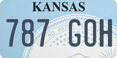 KS license plate 787GOH