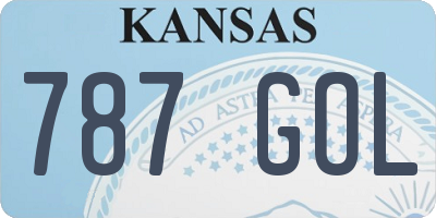 KS license plate 787GOL