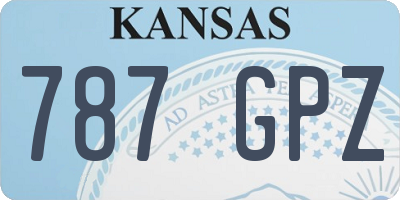 KS license plate 787GPZ