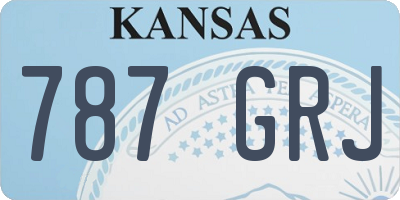 KS license plate 787GRJ