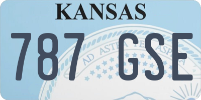 KS license plate 787GSE