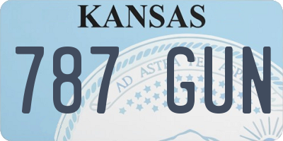 KS license plate 787GUN