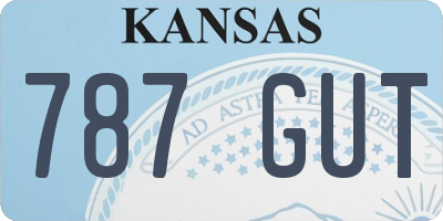 KS license plate 787GUT