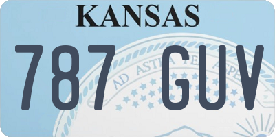 KS license plate 787GUV
