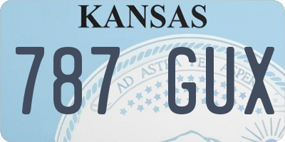 KS license plate 787GUX