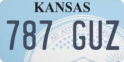 KS license plate 787GUZ