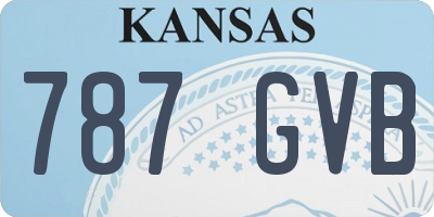 KS license plate 787GVB