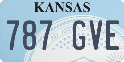 KS license plate 787GVE