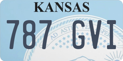 KS license plate 787GVI