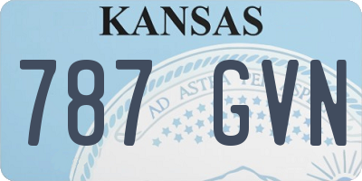 KS license plate 787GVN