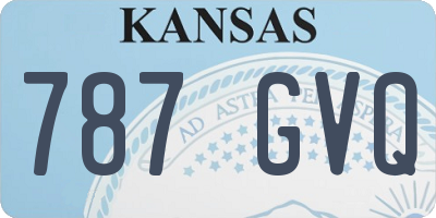 KS license plate 787GVQ