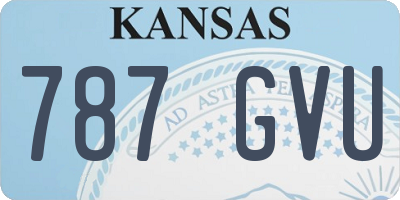 KS license plate 787GVU
