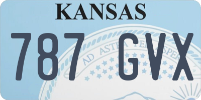KS license plate 787GVX