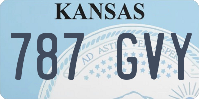 KS license plate 787GVY