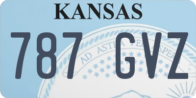 KS license plate 787GVZ