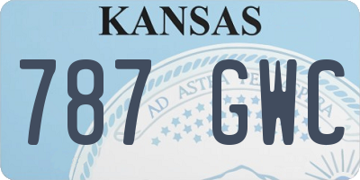 KS license plate 787GWC