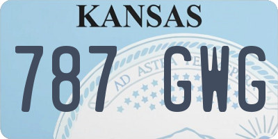 KS license plate 787GWG