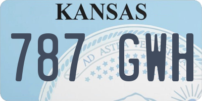 KS license plate 787GWH
