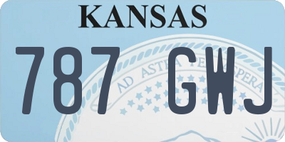 KS license plate 787GWJ