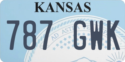 KS license plate 787GWK