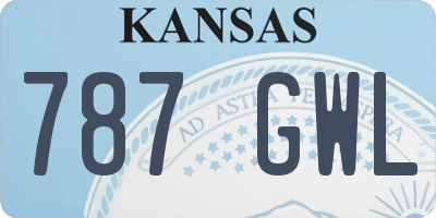 KS license plate 787GWL