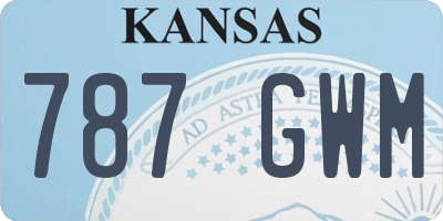 KS license plate 787GWM