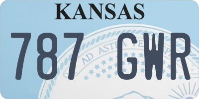 KS license plate 787GWR