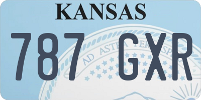 KS license plate 787GXR