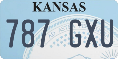 KS license plate 787GXU