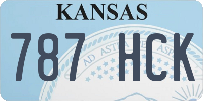 KS license plate 787HCK